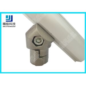 Single Side 45 Degree Inner Connector Aluminum Pipe Fittings Anodizing Silver AL