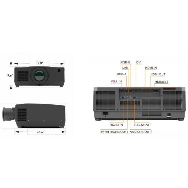 20000 lumen 4k laser 3lcd projector WUXGA Resolution for Large Venue Rentals & Events