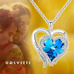 Silver Pendant Jewelry Heart Pendant with Crystals from Austrian crystal