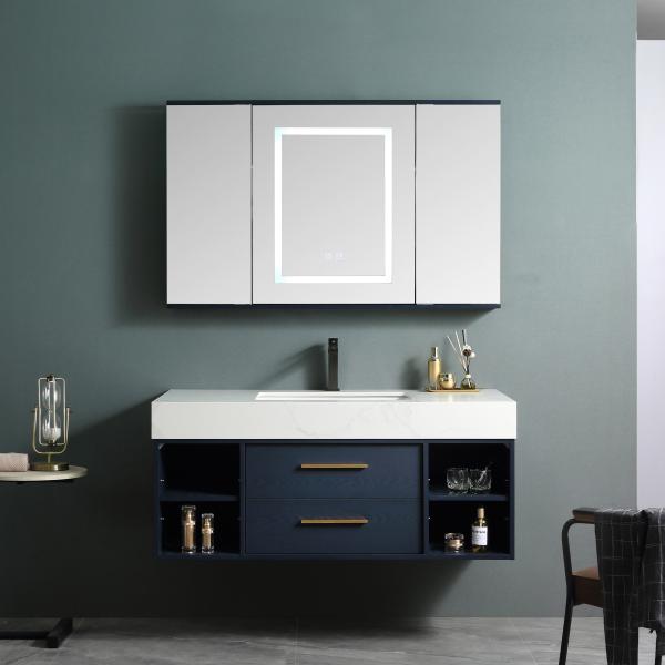 Buy Modern Wall Mounted Bathroom Cabinet Group Sink Hotel Bathroom Furniture Custom at wholesale prices