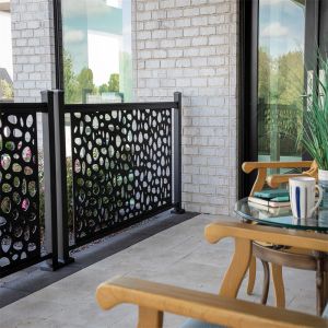 Black Security Aluminum Railing for Balcony and Stairs