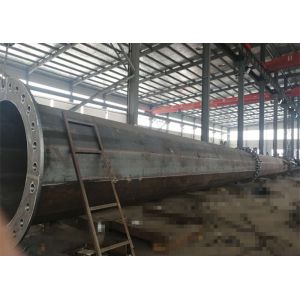 Monopole Electrical Transmission Tower Q345B Steel Grade Overlapping Connection