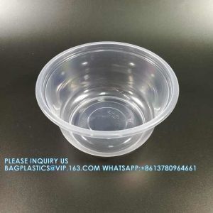 920ml Round Microwavable Plastic Disposable Soup Rice Bowls Restaurant Food