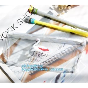 Personalized Neoprene Pencil Case, Neoprene Pencil Bag, Zipper Transparant PVC