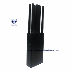Bulit-in Battery Handheld 10 bands Cell phone Signal Jammer GSM CDMA PHS WIFI
