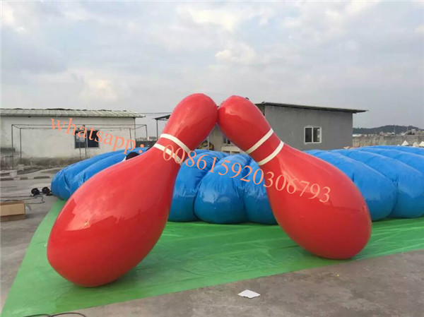 bowling alley, plastic bowling pin ,inflatable human bowling game ,bowling