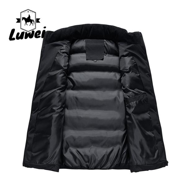 High Quality Male Outdoor Warm Waistcoat Utility Quilted Polyester Sleeveless Zip Up Gillet Thick Cotton Vest for Men