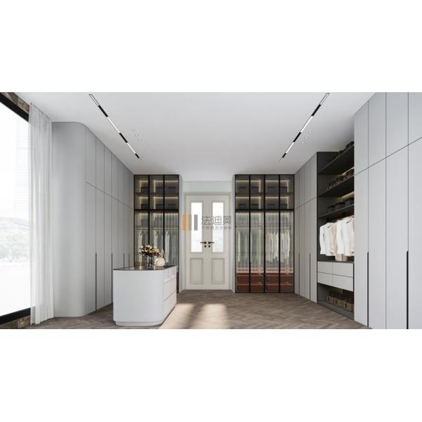 Buy Elegant And Durable Matte White Stainless Steel Walk-In Closet at wholesale prices
