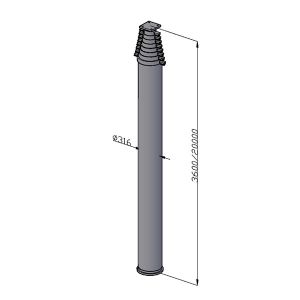 25m Lockable Pneumatic Telescoping Mast 200kg payloads NR4200-25000-200L for