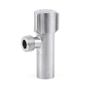NPT Thread Household Fixtures SS304 Brushed Angle Valve Quarter Turn