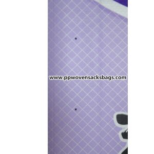 Purple Woven Polypropylene Sacks Bopp Bags for 10kg Package , 14" x 24"