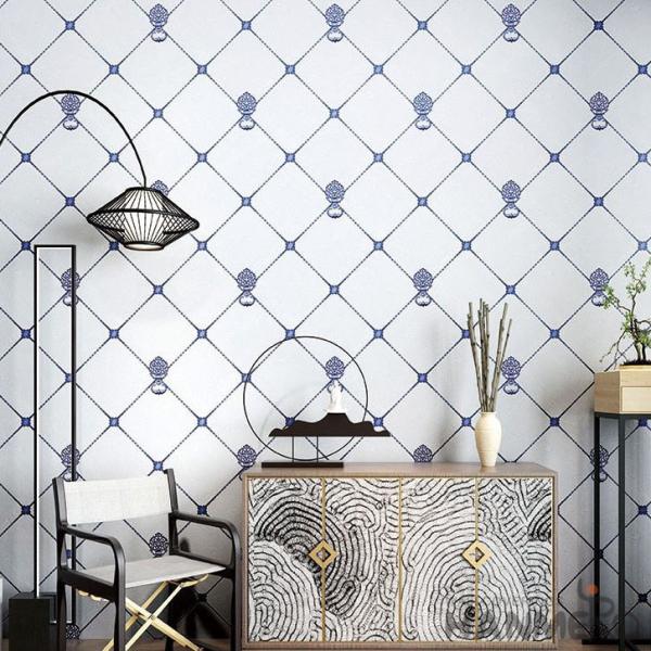 New Arrival Yellow 0.53*10M Suede Wallpaper Germetric Pattern Elegant Home Decoration