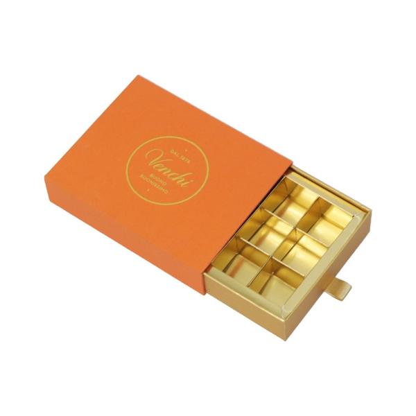 Buy 3X4 Dividers Pull Out Gift Box Gold Stamping Logo Multifunctional at wholesale prices