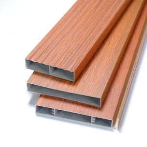 6063 Square Aluminium Extrusion Wood Simulated Surface Aluminium Extrusions