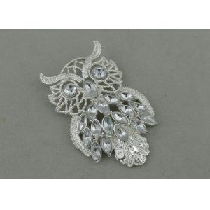 UHU Souvenir Badges By Pewter Die Casting , 3D Design with Rhinestone And Silver