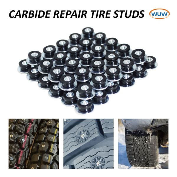 12mm Alloy Tire Studs with Tungsten Carbide Core for Anti-Slip Performance in Snow and Ice