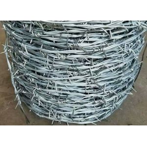 Military Plastic Galvanized Iron Barbed Wire 2.0mm 10 Gauge