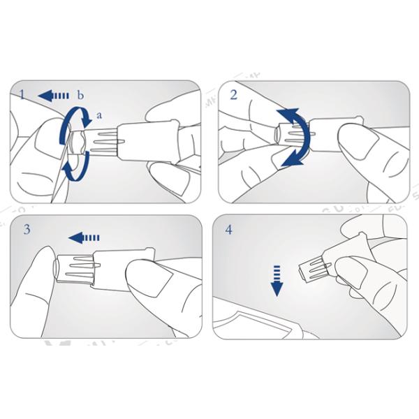 Auto Safety Blood Lancets 23G with 3 Depths 1.3mm, 1.8mm, 2.3mm
