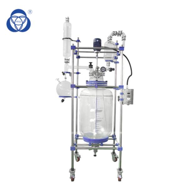 Buy 30l Jacketed Glass Reaction Kettle With Condenser at wholesale prices