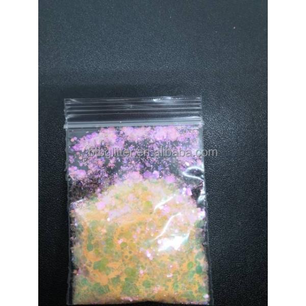 Rainbow Glitter Clutches Shaped Rainbow Polyester Sequin Material Shaped Flying Butterfly for Nail Art Body Face Craft