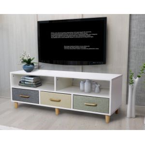 TV stand Cabinet and open storage options Chipboard with melamine finish Oak and