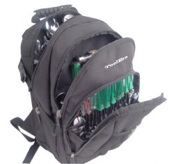 Quality Heavy Duty Black Tool Backpack Rugged Polyester Tool Bag Organizer for sale