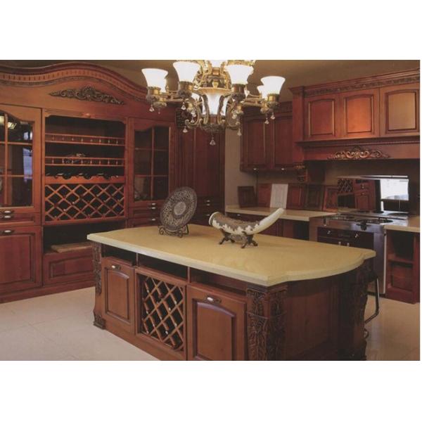 Buy 2.8m Solid Wood Kitchen Cabinets Island Bar at wholesale prices