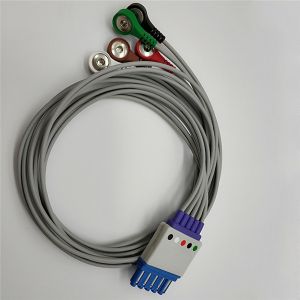 90cm 5 Leads HP PH ECG Cables And Leadwires With Snap
