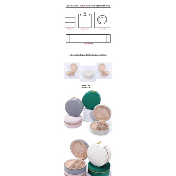 Velvet Jewelry Storage Box for Custom Logo Earrings Necklaces and Rings Packaging