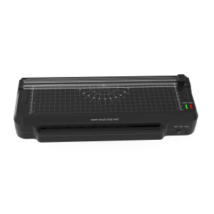 Office Essential Custom Laminating Machine for A4 Paper Glossy Black 363x140x79m