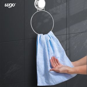 Stainless Steel Kitchen Round Bathroom Towel Holder Suction Mounted