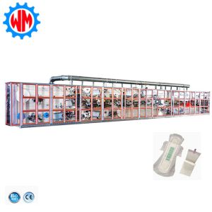 Disposable Womeng Sanitary Pad Machine Servo Motor Control SAP Raw Material