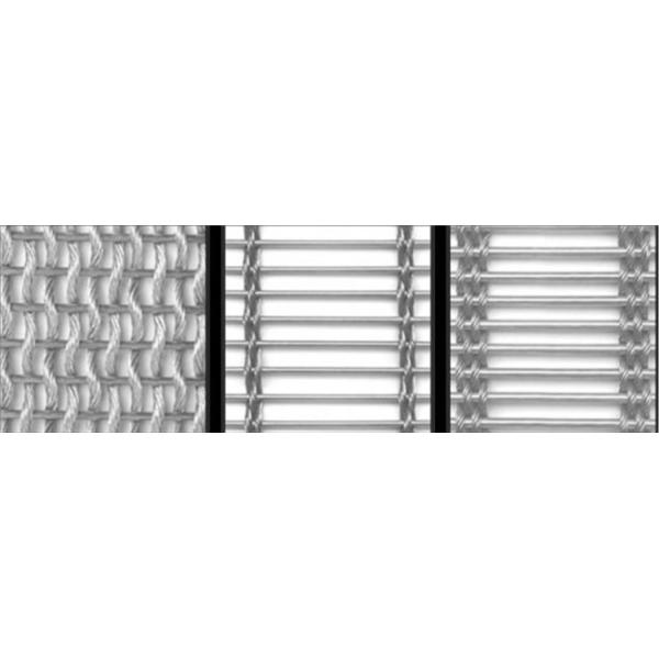 Rod Woven Decorative Metal Mesh , Building Decorative Wire Mesh Cladding
