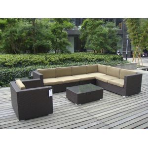 9pcs garden cane furniture All Weather Wicker Patio Furniture