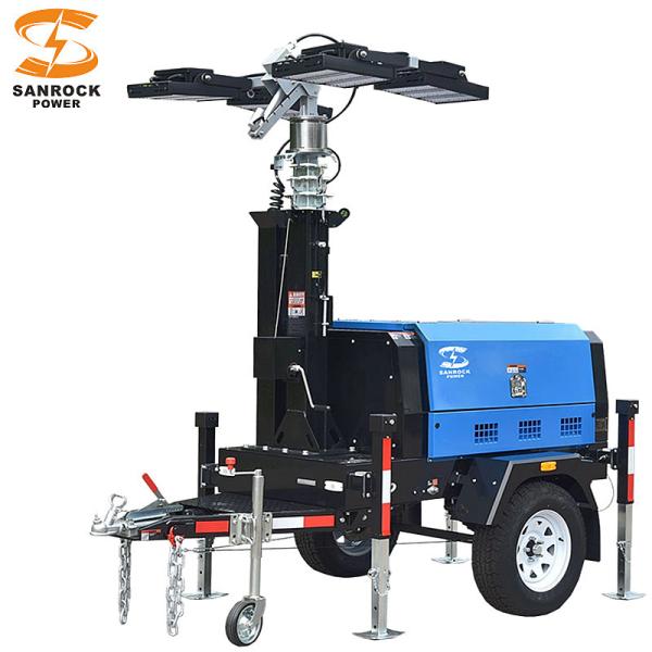 6kw/7.5kw Portable Diesel Light Tower 230VAC / 240VAC Trailer Mounted Light Towers