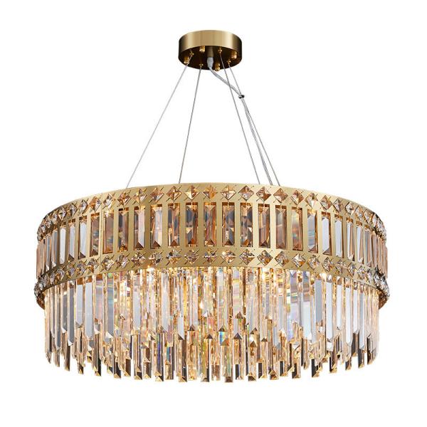 Modern Luxury Crystal Chandelier Contemporary Flush Mount Ceiling Light Fixture