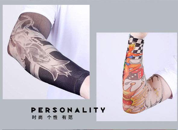 Tattooing Tattoo Sleeve,Summer Sun Cuff, Tattoo, Pattern, Personality Fashion Tattoo;Fabric: nylon 92%,Size: length 35cm