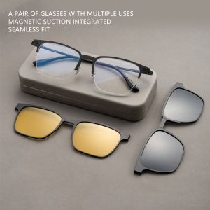 Magnetic Pure Titanium Aluminum Optical Frame Universal Set Frame