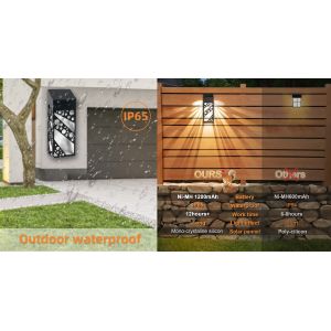 Waterproof durable solar landscape lights for fence park solar powered garden