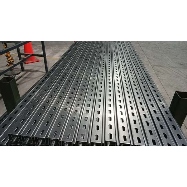 12 Gauge Stainless Steel Solar Mounting System Unslotted C Standing Post Channel Roll Forming Machine