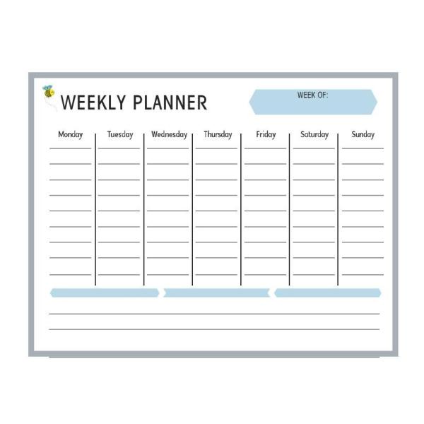 Buy Dry Erase Horizontal Thick Weekly Planner Fridge Magnet Notepad at wholesale prices