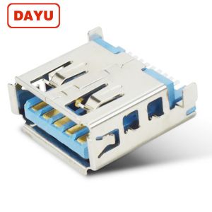 China 9 Pin DIP Type USB A Female Connector With SMT Sinking PCB Socket on sale