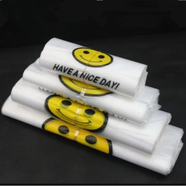 10 - 25MIC Thickness Biodegradable T Shirt Bags With Customized Logo