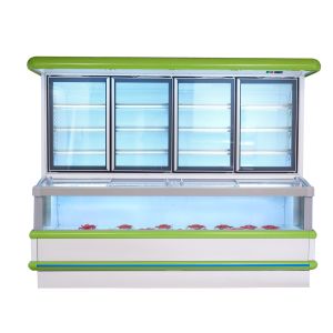 Humanized Open - Style Vertical Display Chiller Freezer With Single / Double
