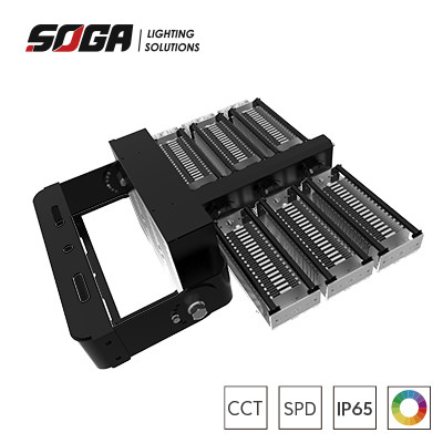 Buy Gary or Black Housing Color Rugged IP66 LED Stadium Lights with Flexible Fixtures and Detachable Driver Box at wholesale prices