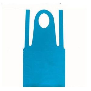 Custom Blue Disposable Plastic Aprons For Hypermarket