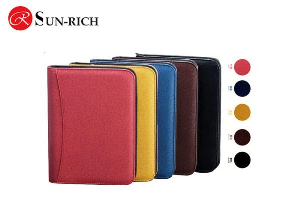 Buy Pu Leather Manager folder notebook with zipper and Calculator at wholesale prices