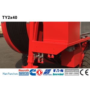 Max Continuous Tension 2x40kN Stringing Equipment Cable Hydraulic Tensioner
