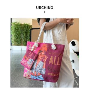 Versatile And Practical Multifunctional Zipper Handbag, Foldable Beach Bag,