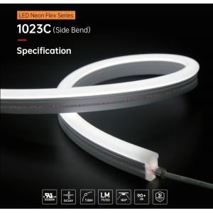 China 24V Side Bend LED Neon Strips Flexible Wide Angle Illumination With Pull Resistant Ring on sale
